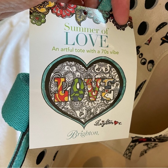 NEW BOHEMIAN BRIGHTON TOTE SUMMER OF LOVE HEARTS - Picture 7 of 16